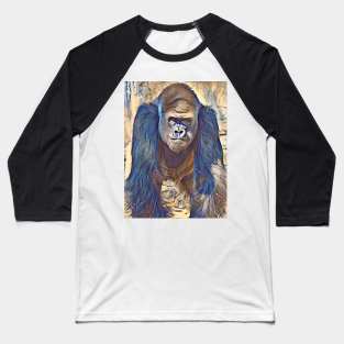 Western Lowland Gorilla Baseball T-Shirt